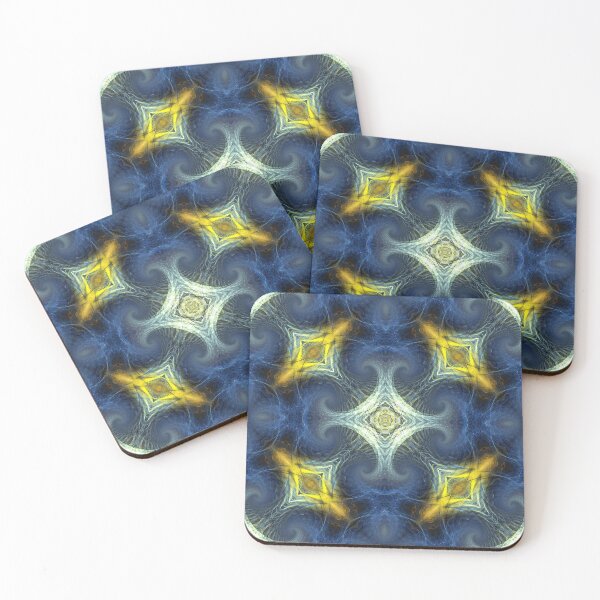 Item preview, silver cross and gold on blue designed and sold by effervescence.
