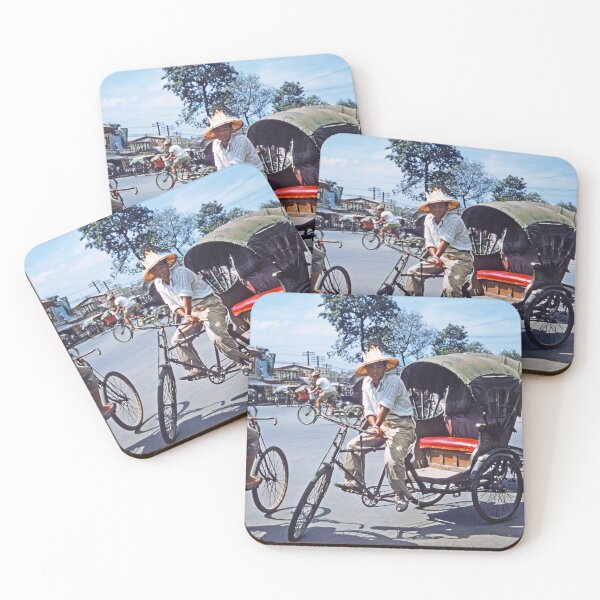Item preview, 1950s - View of Cycle Rickshaws in Taiwan designed and sold by thatwaslife.
