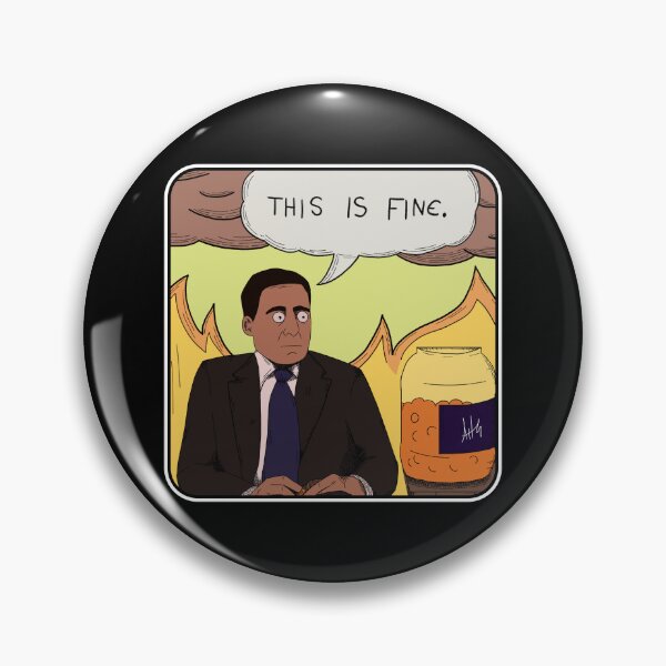 Item preview, This is fine - The Office meme designed and sold by Arts Leet.