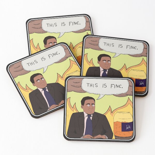 Item preview, This is fine - The Office meme designed and sold by Arts Leet.