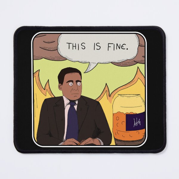 Item preview, This is fine - The Office meme designed and sold by Arts Leet.