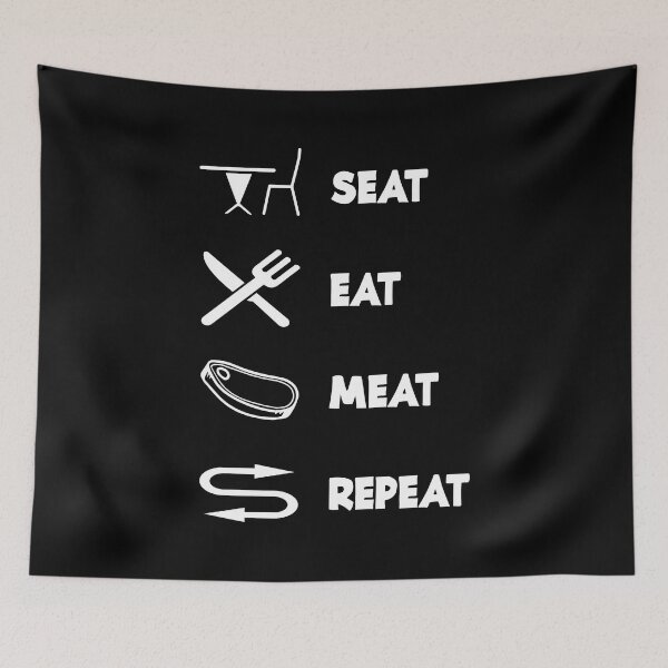 Item preview, Seat Eat Meat and Repeat designed and sold by emhoteb.