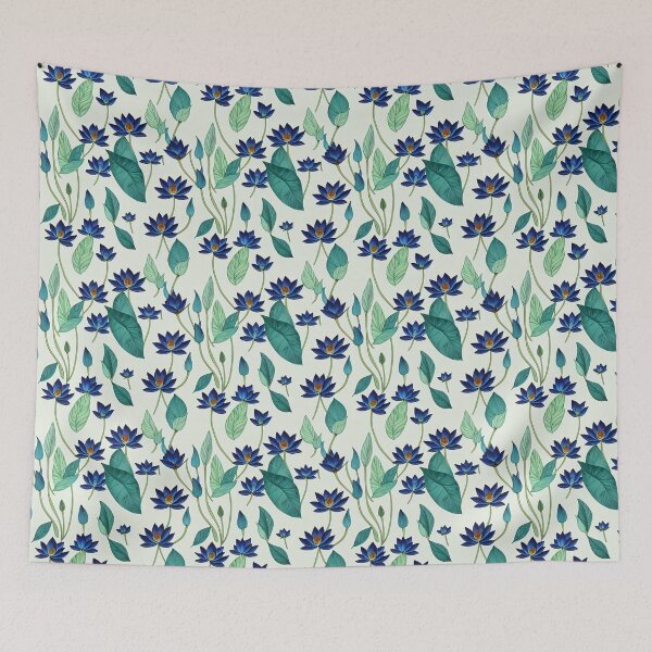 Item preview, Blue Lotuses designed and sold by Graphoteka.