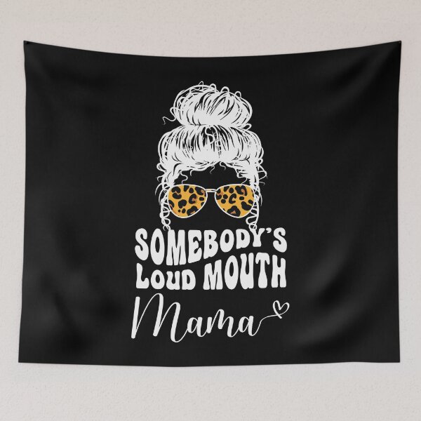 Item preview, Somebodys Loud Mouth Mom, Leopard Bandana Sunglasses Messy Bun designed and sold by Run to Creations.