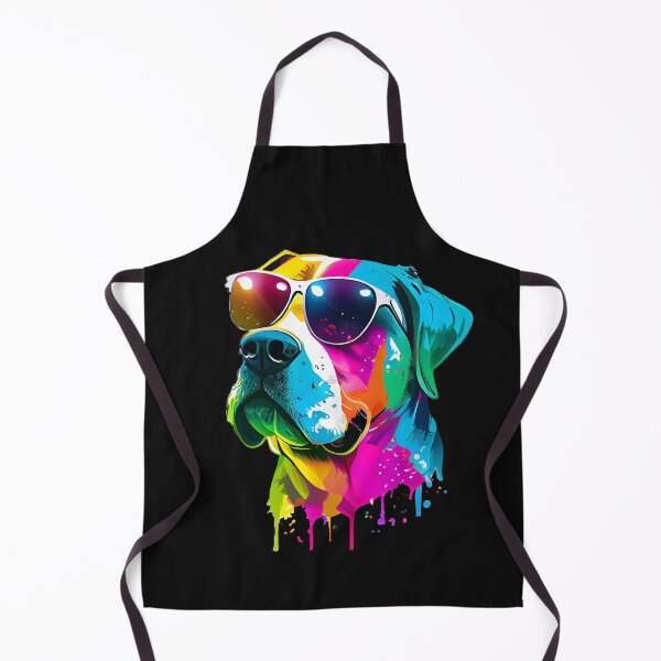 Item preview, Colorful cool American Bulldog dog with sunglasses one designed and sold by MLArtifex.