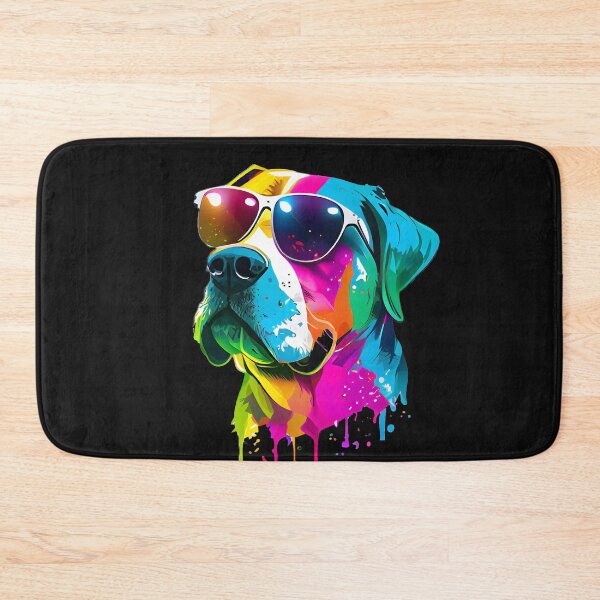 Item preview, Colorful cool American Bulldog dog with sunglasses one designed and sold by MLArtifex.