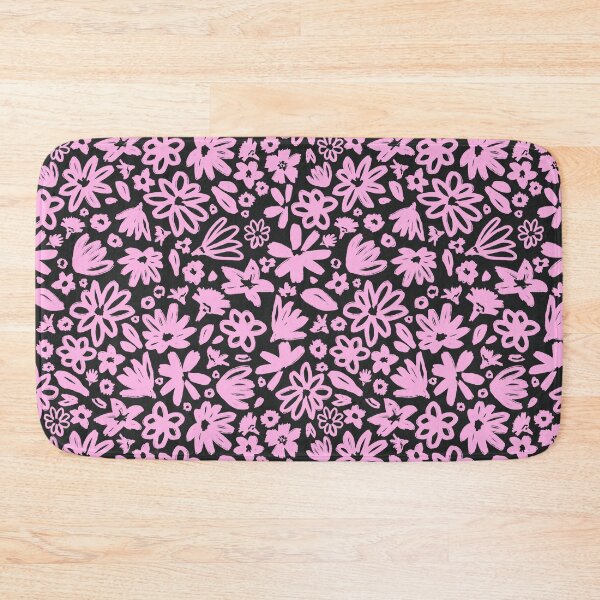 Item preview, Pink and Black Floral Cute Pattern designed and sold by trajeado14.