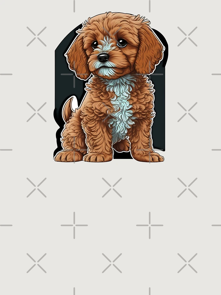 Aperçu 6 sur 6. Sweat à capuche oversize premium avec l'œuvre Cavapoo Rouge créée et vendue par Graphoteka.