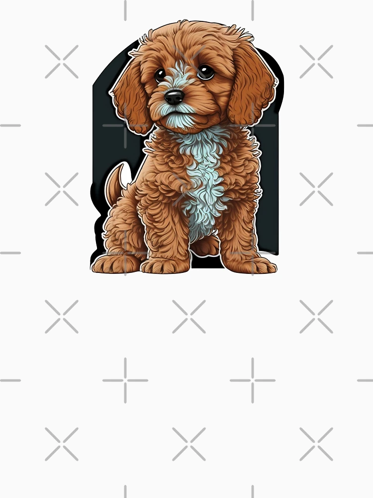 Aperçu 6 sur 6. Sweat à capuche épais avec l'œuvre Cavapoo Rouge créée et vendue par Graphoteka.