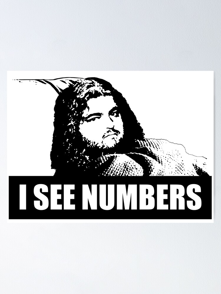 I see numbers Hurley from LOST The sixth sense parody Poster