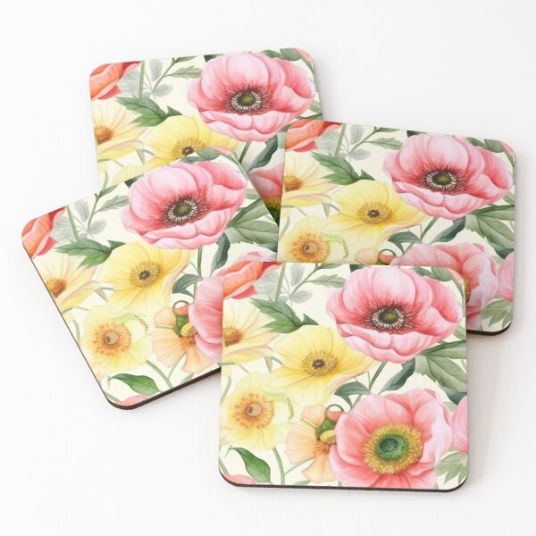 Item preview, Beautiful Hand Painted Flowers Tile Pattern designed and sold by chrstnslts.