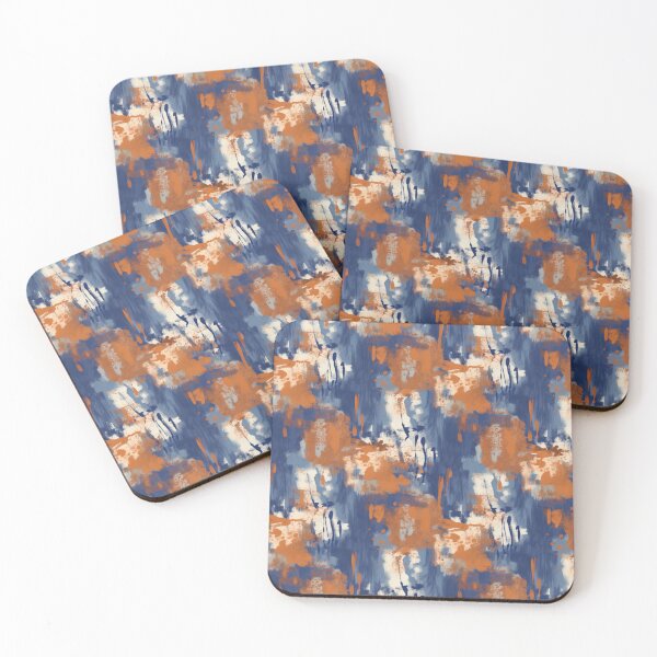 Item preview, Blue and Orange Grunge Paint Stroke Pattern designed and sold by Expressive Vision.
