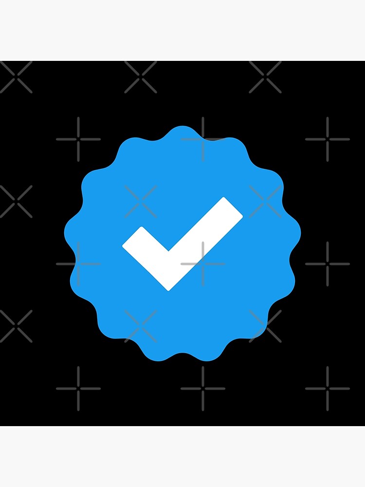 Verified Blue Tick - Checkmark Design - Black Version