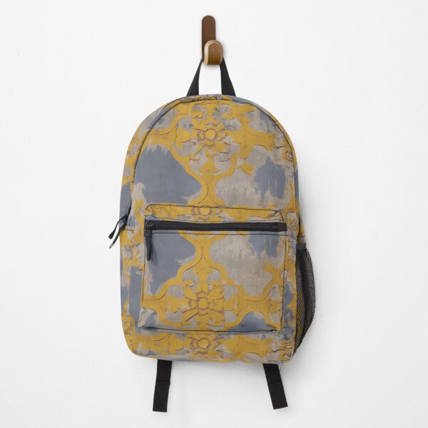 Item preview, Blue and Yellow Grunge Ornate Distressed Pattern designed and sold by Expressive Vision.