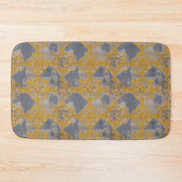 Item preview, Blue and Yellow Grunge Ornate Distressed Pattern designed and sold by Expressive Vision.