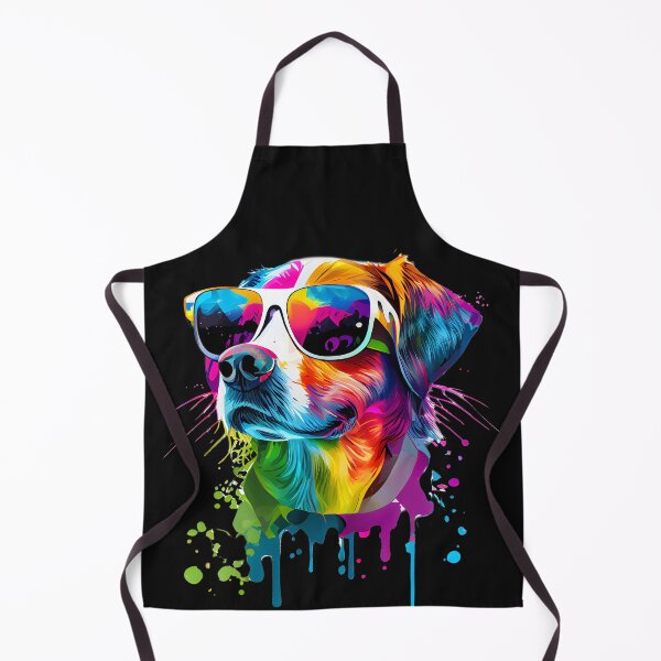 Item preview, Colorful cool Labrador Retriever dog with sunglasses designed and sold by MLArtifex.