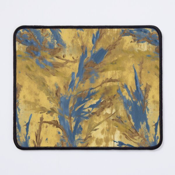 Item preview, Blue and Yellow Grunge Distressed Floral Pattern designed and sold by Expressive Vision.