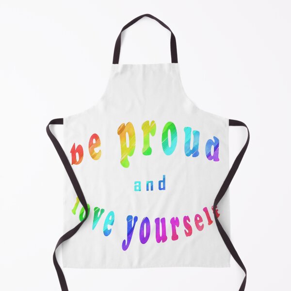 Item preview, rainbow flag with be proud and love yourself designed and sold by OskiOnTour.