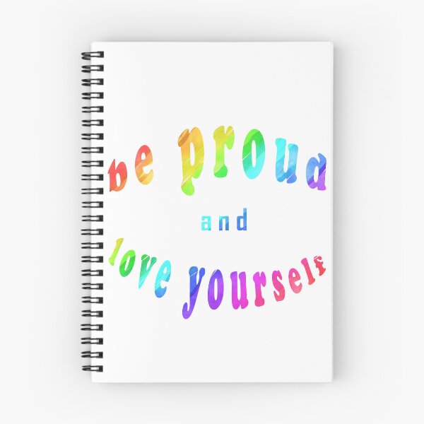 Item preview, rainbow flag with be proud and love yourself designed and sold by OskiOnTour.