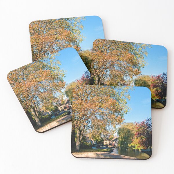 Item preview, Bourton on the Water Autumn Trees Cotswolds UK designed and sold by AndyEvansPhotos.