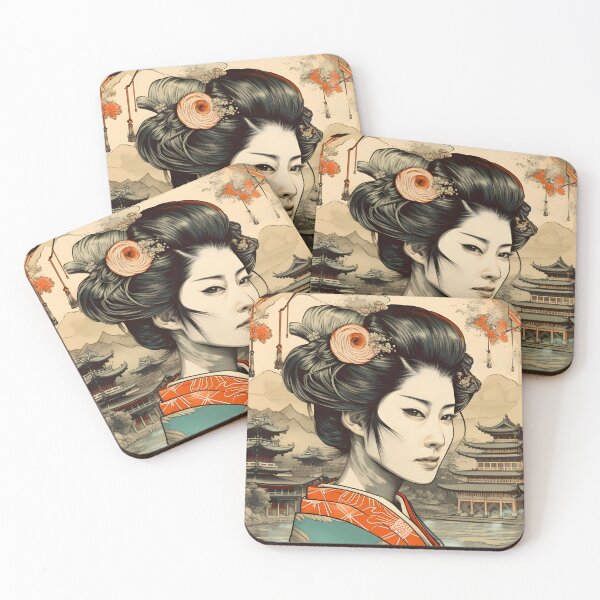 Artikelvorschau, Kuniyoshi Geisha: Ukiyo-inspiriertes Design entworfen und verkauft von EmmiFoxDesigns.
