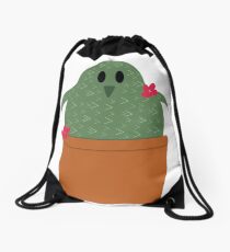 Penguin Cactus Drawstring Bag