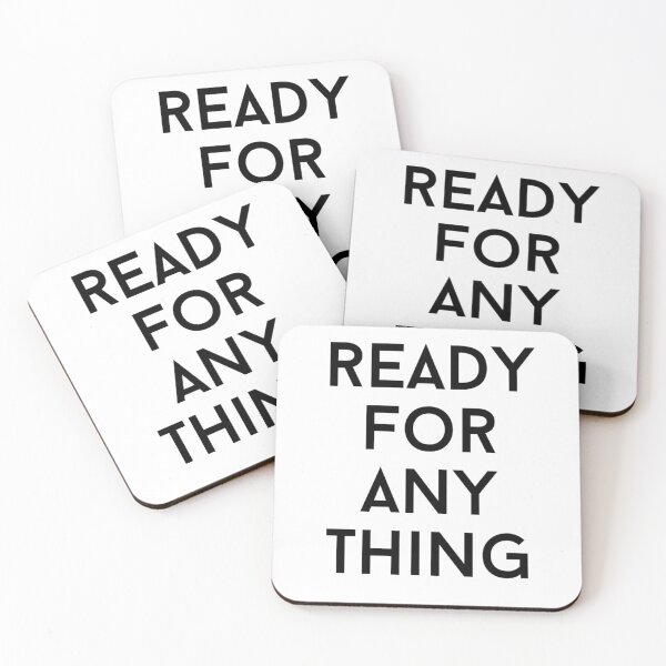 Item preview, ready for any thing text graphic v1 white background designed and sold by fishpressink.