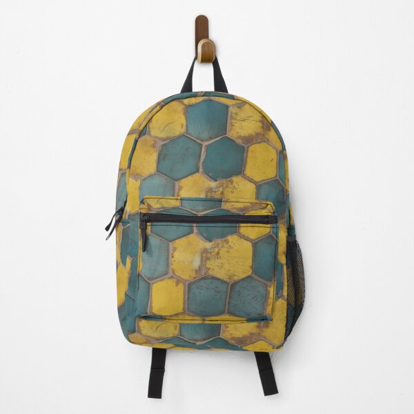 Item preview, Blue and Yellow Slightly Distressed Polygon Pattern designed and sold by Expressive Vision.