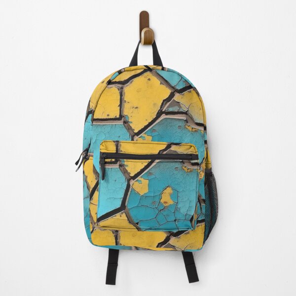 Item preview, Blue and Yellow Slightly Distressed Polygon Pattern designed and sold by Expressive Vision.