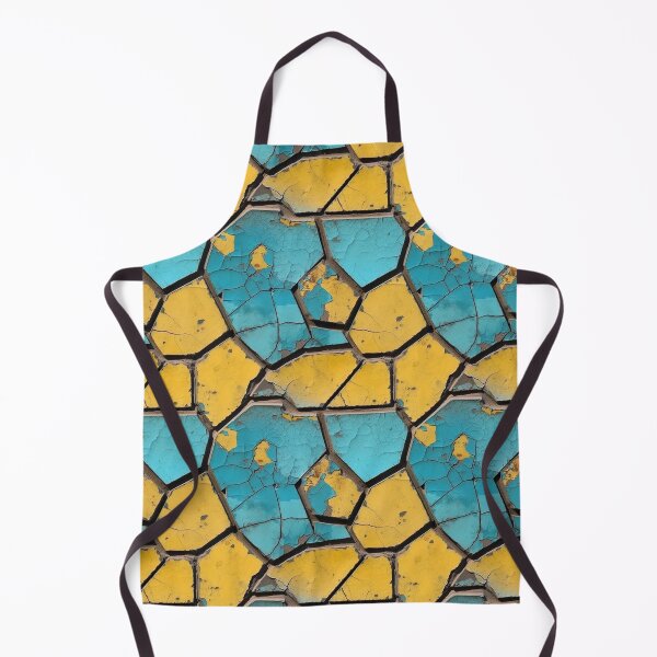 Item preview, Blue and Yellow Slightly Distressed Polygon Pattern designed and sold by Expressive Vision.