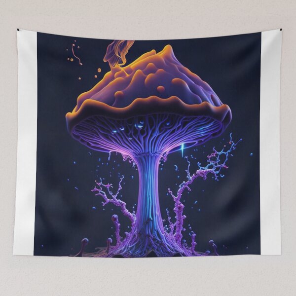 Item preview, Glowing Mushroom #6 Part of the Glowing Mushroom Collection designed and sold by Psychedelic Psychos.