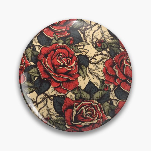 Item preview, Classic Sailor Jerry-Style Rose Pattern | Bold and Traditional Design designed and sold by MerikDigital.