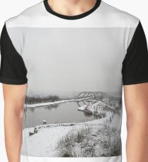 Winter Day at Falkirk Wheel Graphic T-Shirt