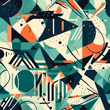 Artwork thumbnail, Geometric shapes pattern by PatternSummit