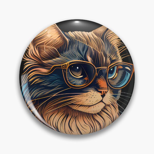 Item preview, Cute Cat in Spectacles designed and sold by MTJ-Mushrooms.