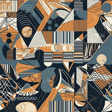 Artwork thumbnail, Geometric shapes pattern by PatternSummit