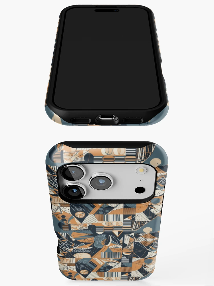 Thumbnail 3 of 4, iPhone Case, Geometric shapes pattern designed and sold by PatternSummit.