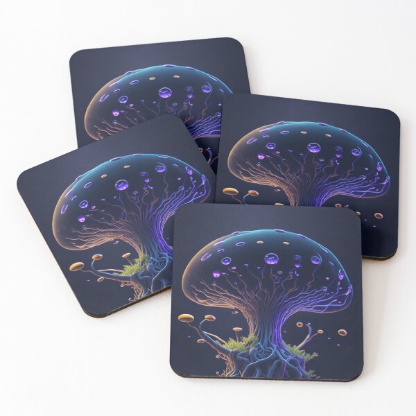 Aperçu de l'œuvre Glowing Mushroom #10 Part of the Glowing Mushroom Collection créée et vendue par Psychedelic Psychos.