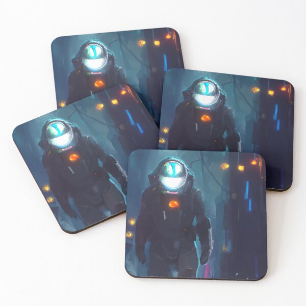 Item preview, Astronaut In Cyberpunk Universe designed and sold by KalipsoArt.