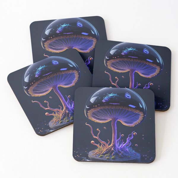 Item preview, Glowing Mushroom #14 Part of the Glowing Mushroom Collection designed and sold by Psychedelic Psychos.