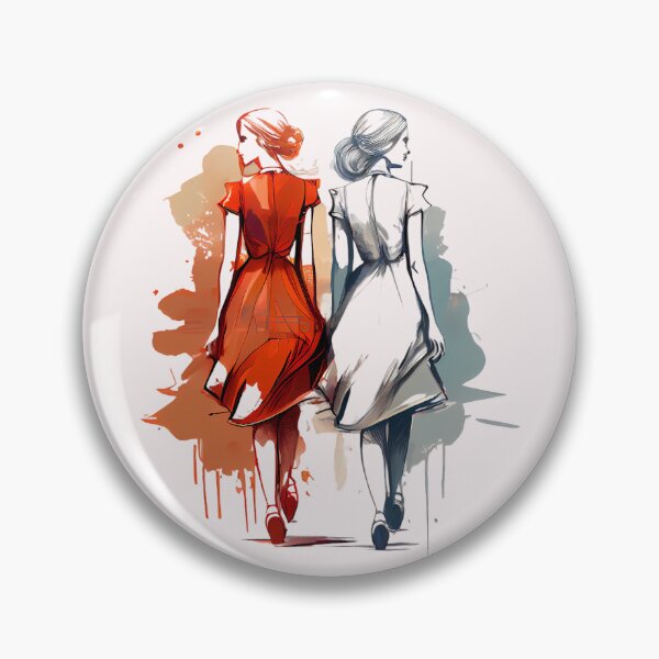 Artikelvorschau, Two Confident Ladies : Digital Illustration entworfen und verkauft von MTJ-Mushrooms.
