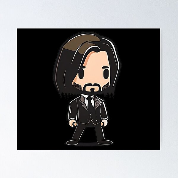 Artikel-Vorschau von Cartoon-John Wick, designt und verkauft von UrbanChillz.