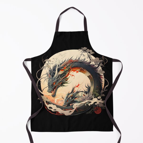 Item preview, Two Dragons with Floral designed and sold by CalyCollab.