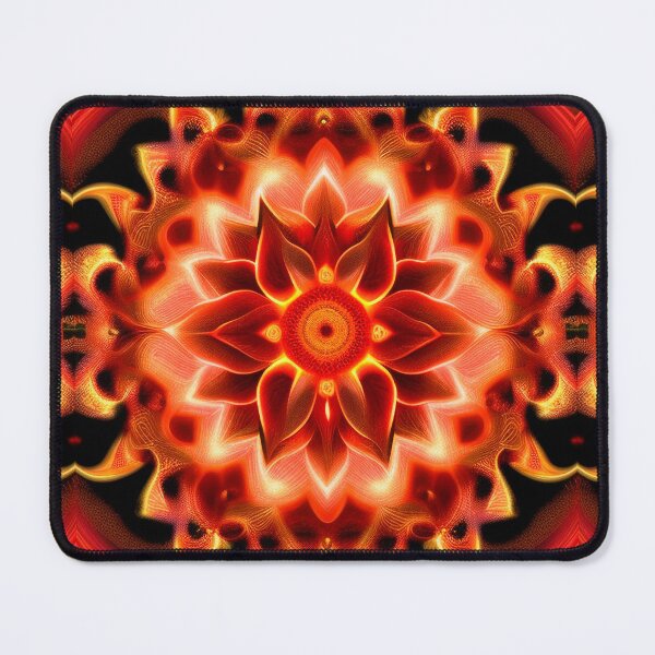 Item preview, Fiery Red Lotus Abstract Design Pattern designed and sold by iDWebArt.