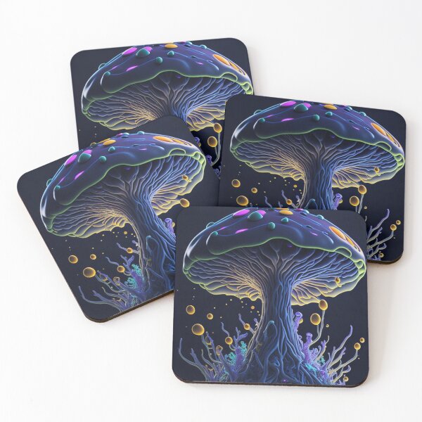 Aperçu de l'œuvre Glowing Mushroom #21 Part of the Glowing Mushroom Collection créée et vendue par Psychedelic Psychos.