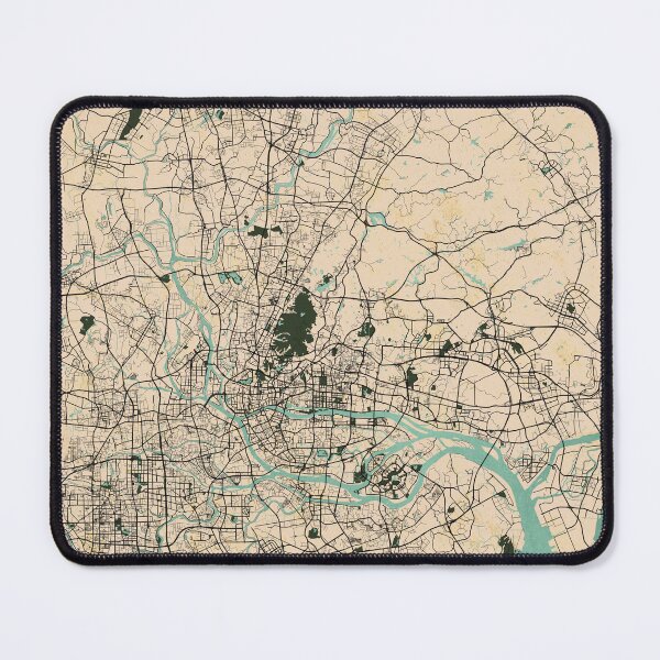 Item preview, Guangzhou City Map of Guangdong, China - Vintage designed and sold by deMAP.