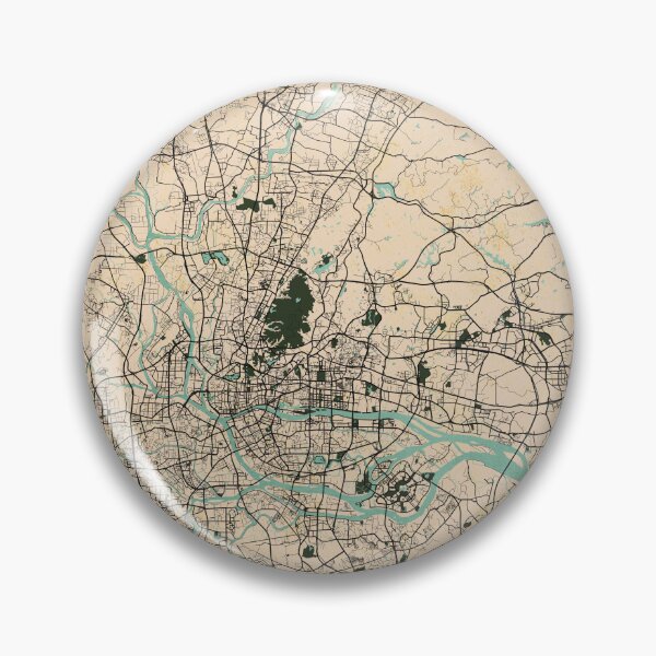 Item preview, Guangzhou City Map of Guangdong, China - Vintage designed and sold by deMAP.