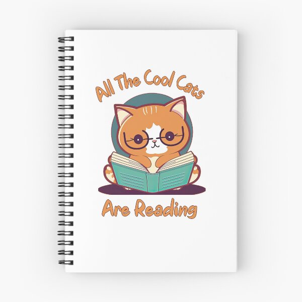 Item preview, Cute Reader Cat designed and sold by HappyLifeCreate.