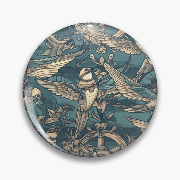 Item preview, Swallows and Nautical Pattern | Classic Tattoo Design designed and sold by MerikDigital.