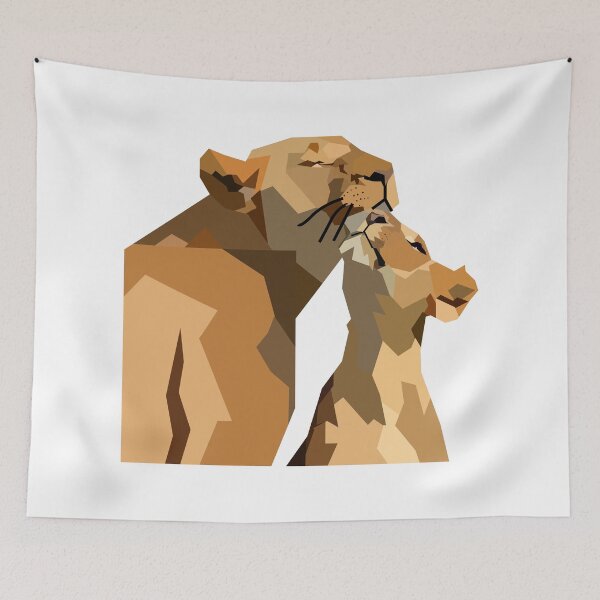 Item preview, My geometric Lion drawing designed and sold by Blondiabshop.